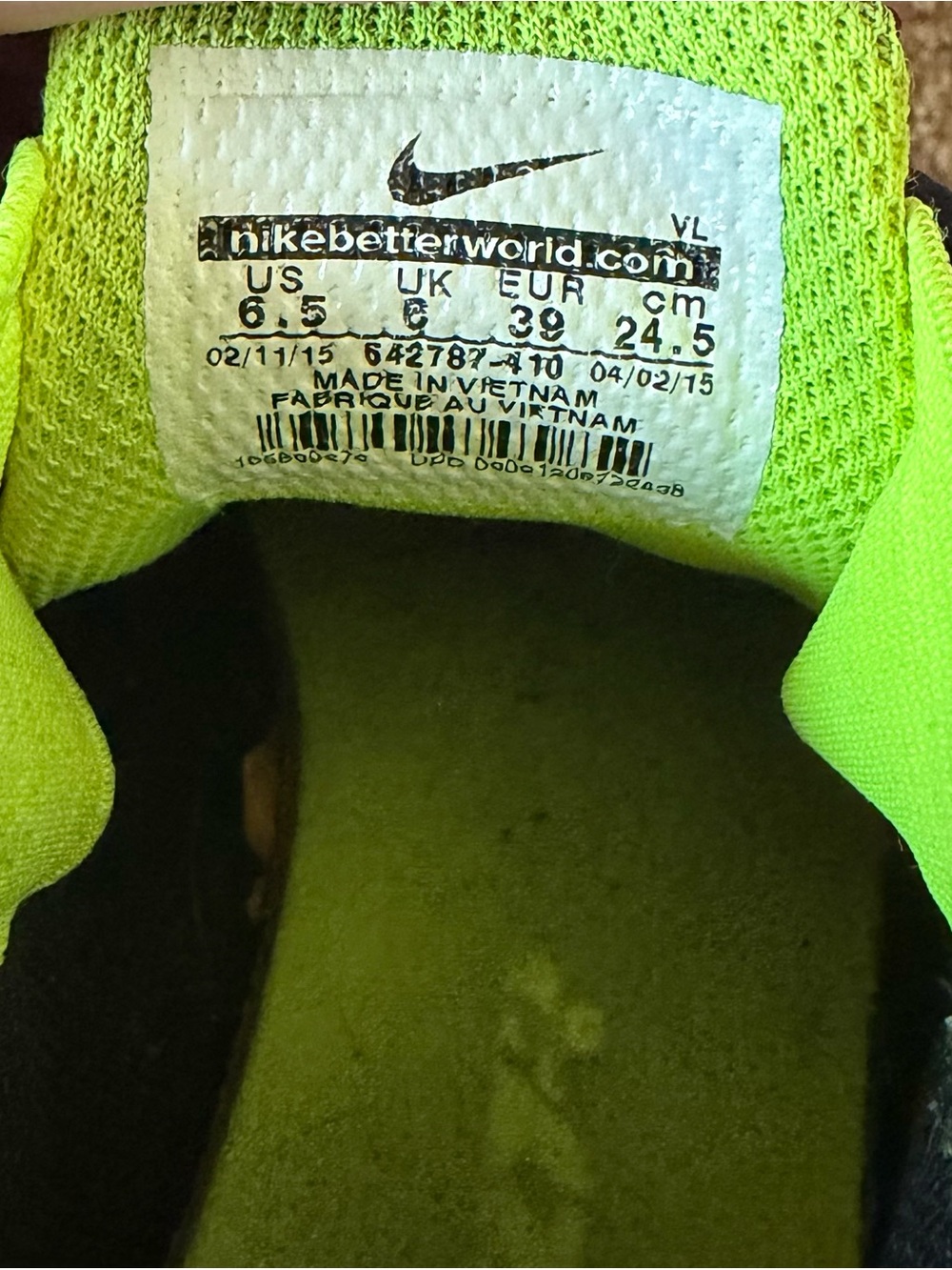 Nike Kids Bright Lime Green Lace-Up Sneakers